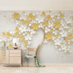 Papel de parede Árvore em flor com flores delicadas