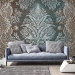 Papel de parede Padrão de desenho floral intrincado apresentado