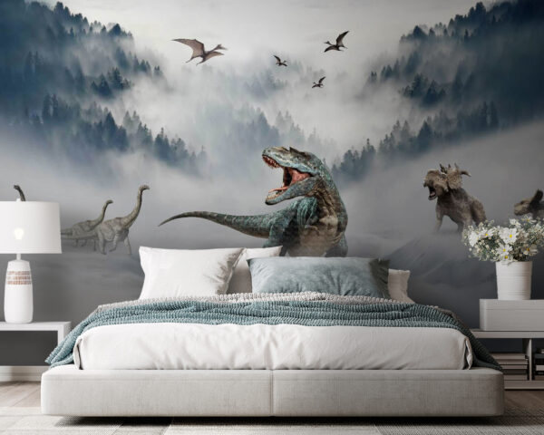 Dinossauro com a boca aberta Papel de parede Dinossauro com a boca aberta