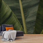 Papel de parede Folhas verdes exuberantes em harmonia natural