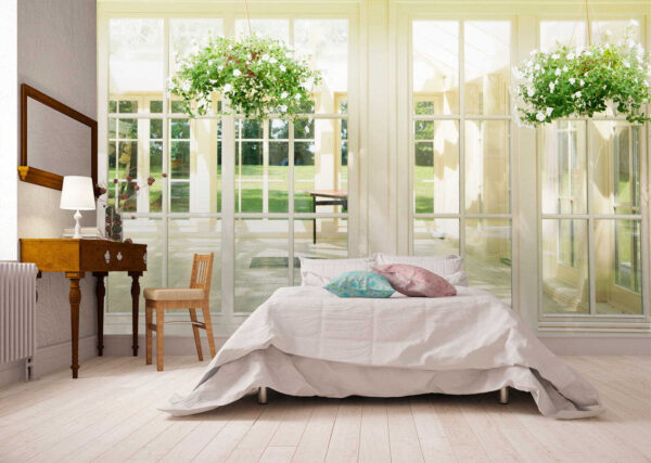Papel de parede Sala iluminada pelo sol com plantas suspensas (REF: u52614) Papel de parede Papel de parede Sala iluminada pelo sol com plantas suspensas (REF: u52614)