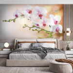 Papel de parede Orquídeas reflectindo-se na água tranquila