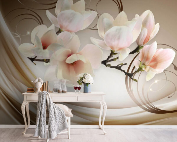 Flores delicadas num cenário suave Papel de parede Flores delicadas num cenário suave