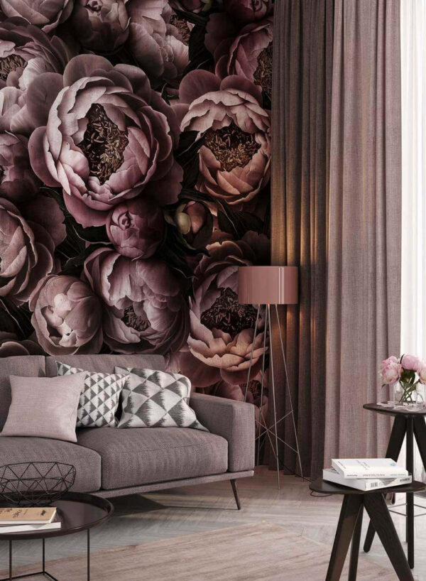 Grupo de flores com botões Papel de parede Grupo de flores com botões
