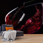 Papel de parede Copo de vinho tinto a ser servido