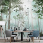 Papel de parede Veados no bosque