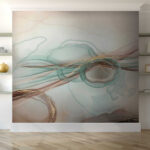 Papel de parede Ondas abstractas com detalhes brilhantes