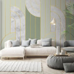 Papel de parede Padrão elegante com cores suaves.