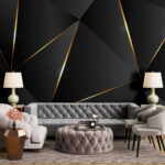 Papel de parede Elegância angular com um brilho subtil.