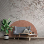 Papel de parede Sombra de folhas numa parede