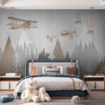 Papel de parede Floco de neve branco sobre um fundo cinzento