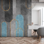 Papel de parede Formas abstractas em tons suaves