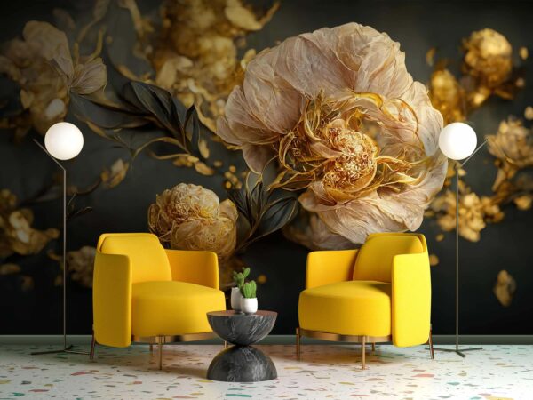 Rosas delicadas em tons ricos Papel de parede Rosas delicadas em tons ricos