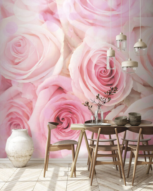 Grupo de rosas cor-de-rosa Papel de parede Grupo de rosas cor-de-rosa