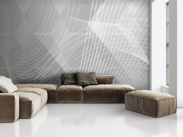 Fundo cinzento e branco com linhas brancas Papel de parede Fundo cinzento e branco com linhas brancas