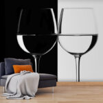 Papel de parede Dois copos de vinho com água