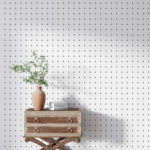Papel de parede Fundo branco com pontos pretos