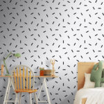 Papel de parede Linhas pretas sobre um fundo branco