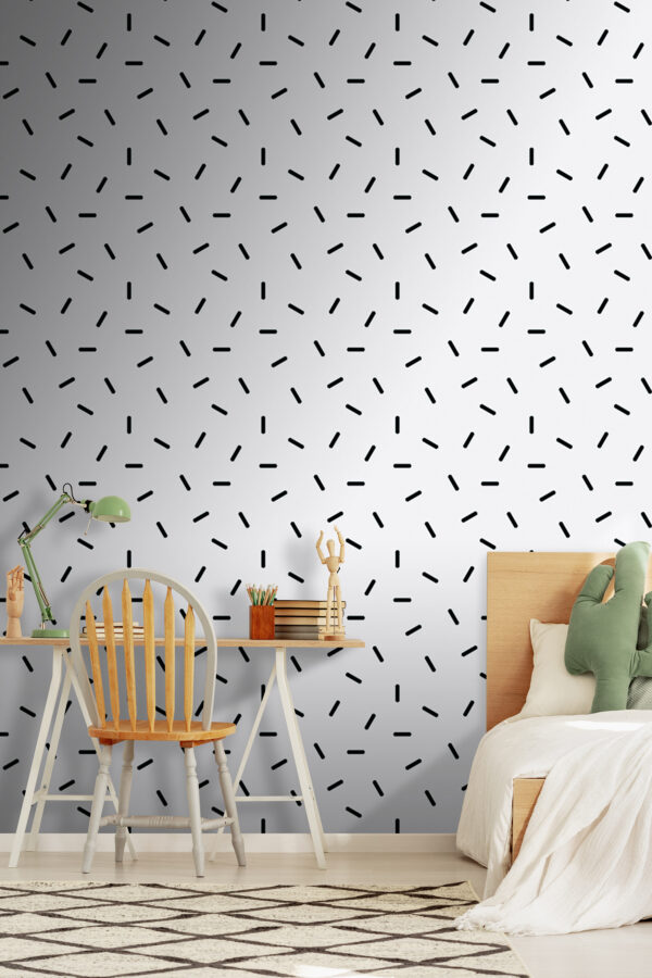 Linhas pretas sobre um fundo branco Papel de parede Linhas pretas sobre um fundo branco