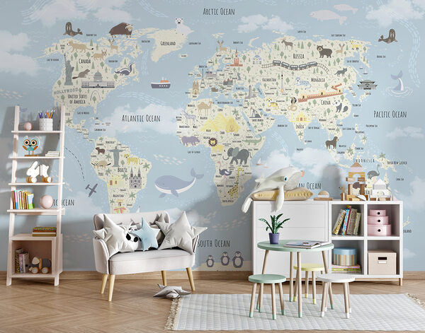 Papel de parede Mapa do mundo (REF: u96587) Papel de parede Papel de parede Mapa do mundo (REF: u96587)