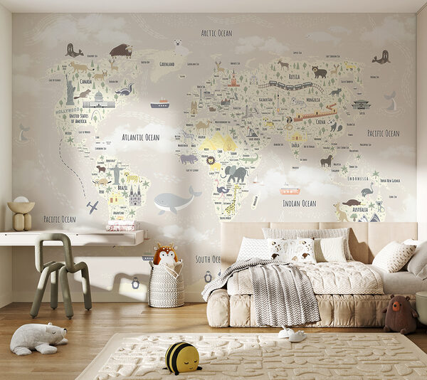 Papel de parede Mapa do mundo (REF: u96587v1) Papel de parede Papel de parede Mapa do mundo (REF: u96587v1)