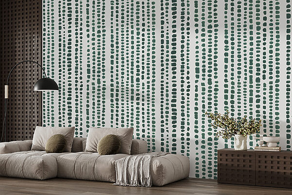 Padrão verde e branco Papel de parede Padrão verde e branco