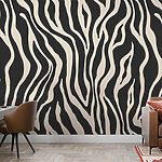 Papel de parede Padrão de riscas de zebra em exposição.
