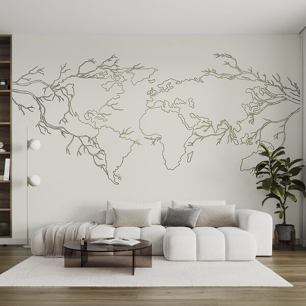 Papel de parede Papel de parede Mapa do mundo (REF: u99731v1)