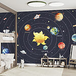 Papel de parede Sistema solar com planetas e estrelas