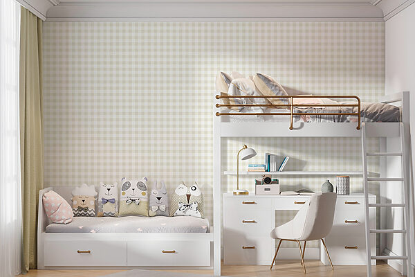Padrão axadrezado branco e amarelo Papel de parede Padrão axadrezado branco e amarelo