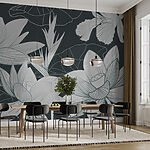 Papel de parede Design floral elegante em tons suaves