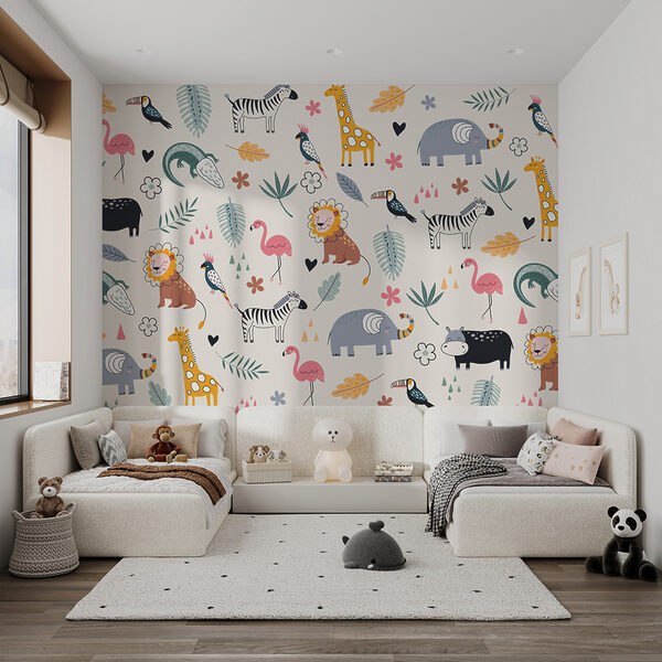 Papel de parede Papel de parede Desenho animado de uma vaca (REF: w00555)