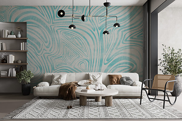 Padrão azul e branco Papel de parede Padrão azul e branco