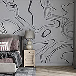 Papel de parede Letra o preta sobre um fundo branco