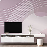 Papel de parede Ondas abstractas em tons pastel suaves