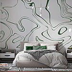 Papel de parede Objeto verde de forma oval