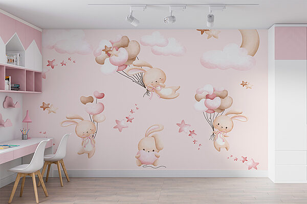 Papel de parede Desenho animado de um ursinho de peluche com um coração cor-de-rosa (REF: w00864) Papel de parede Papel de parede Desenho animado de um ursinho de peluche com um coração cor-de-rosa (REF: w00864)