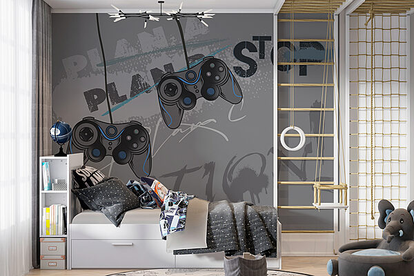 Papel de parede Comando de videojogos sobre um fundo cinzento (REF: w00829v1) Papel de parede Papel de parede Comando de videojogos sobre um fundo cinzento (REF: w00829v1)