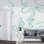 Papel de parede Fundo branco com linhas azuis