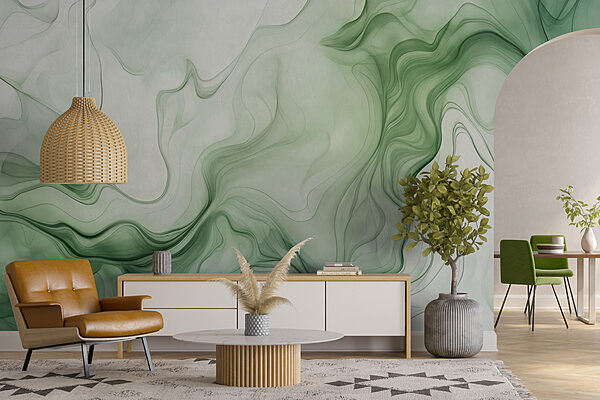 Fumo verde e branco Papel de parede Fumo verde e branco