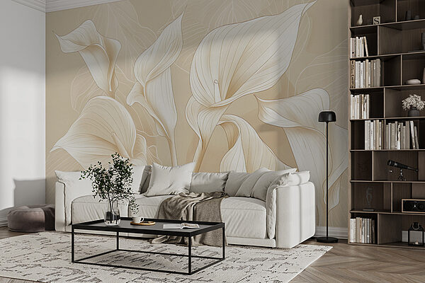 Lírios elegantes com fundos suaves Papel de parede Lírios elegantes com fundos suaves