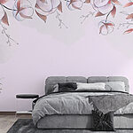 Papel de parede Arco floral elegante sobre fundo cor-de-rosa