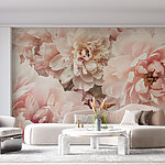 Papel de parede Grupo de flores cor-de-rosa