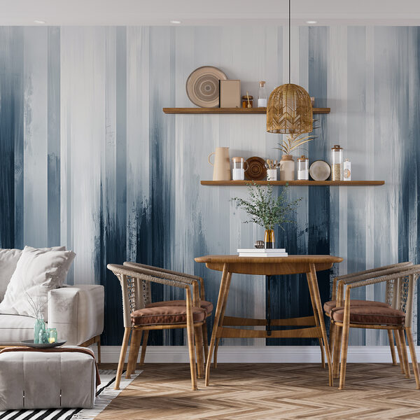 Sussurros de azul e branco Papel de parede Sussurros de azul e branco
