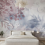 Papel de parede Sonhos de aguarela floral blush
