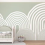 Papel de parede Fundo branco e cinzento com linhas curvas
