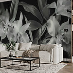 Papel de parede Orquídeas monocromáticas em flor