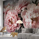 Papel de parede Grupo de flores cor-de-rosa