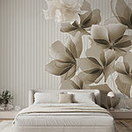 Papel de parede Elegante elegância floral em bege