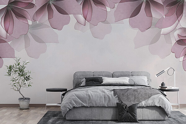 Flores delicadas em arte pastel Papel de parede Flores delicadas em arte pastel